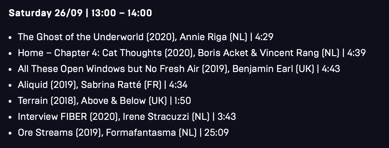 Studio Above&Below — Instability Stream - FIBER Festival 2020 - Conference Stream